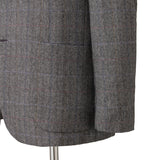 【12/9（火）13:00 販売開始予定】ヴィンテージグアナコカシミヤ ウィンドウペーンチェックジャケット ライトグレー