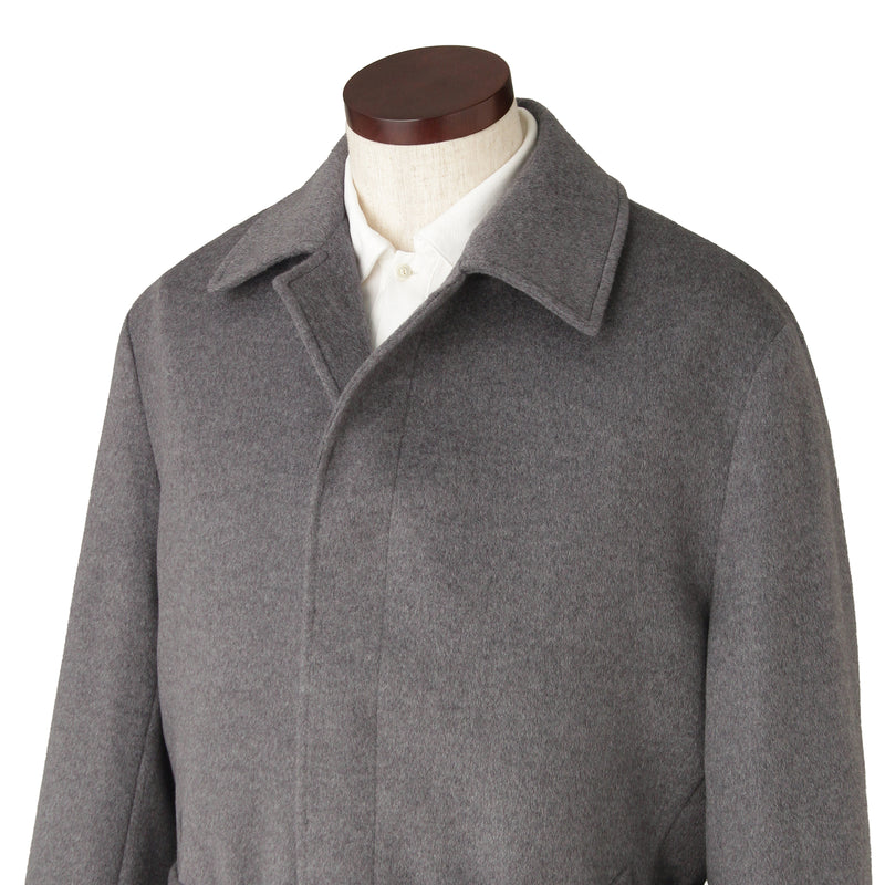 PIACENZA カシミヤ シングルバルカラーコート グレー