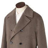 カシミヤダブルチェスターコート グレージュ