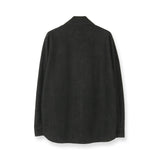 【10/9（木）19:00販売開始予定】ライトウエイトスエード ミリタリーシャツジャケット ブラック