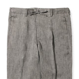 【3/26（木）19:00販売開始予定】ドンゴロスリネン ヘリンボーン ドローコードトラウザーズ グレー