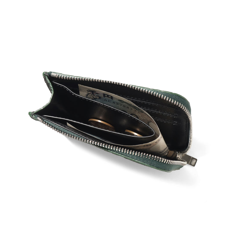 【11月27日(木) 19:00販売開始予定】エレファント L字 ジップウォレット グリーン