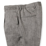 【3/26（木）19:00販売開始予定】ドンゴロスリネン ヘリンボーン ドローコードトラウザーズ グレー