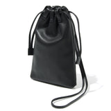 Coulisse 巾着袋 サドルレザー ブラック