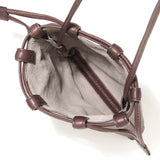 Coulisse 巾着袋 サドルレザー ブラウン