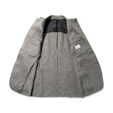 【3/26（木）19:00販売開始予定】ドンゴロスリネン ヘリンボーン ジャケット グレー