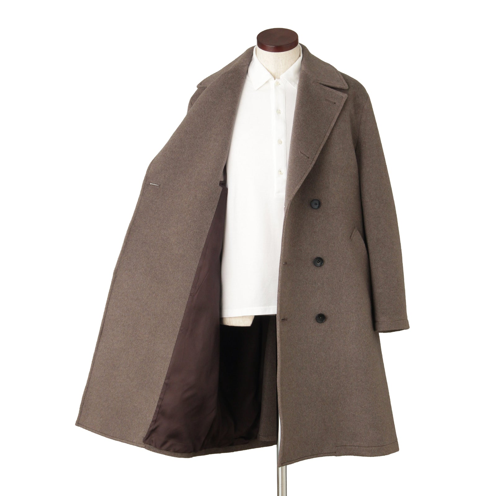 Finjack（フィンジャック）カシミヤダブルチェスターコート グレージュ