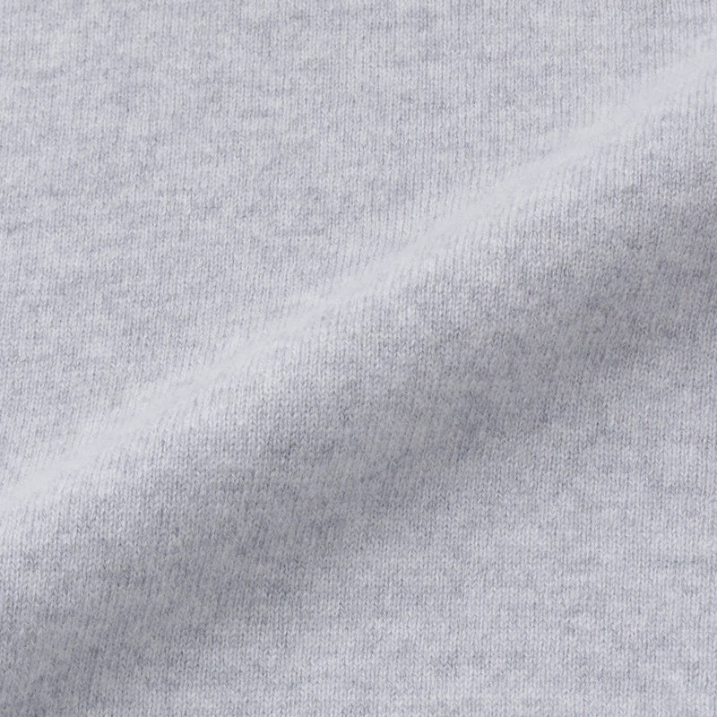 カシミヤフェルテッド クルーネックニット ライトグレー