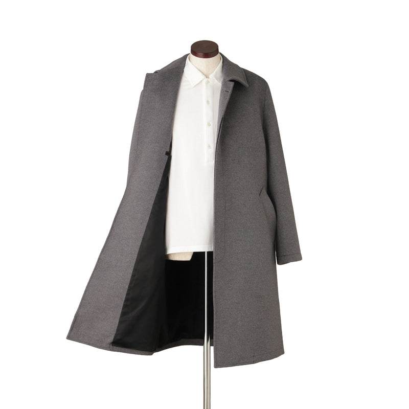 PIACENZA カシミヤ シングルバルカラーコート グレー