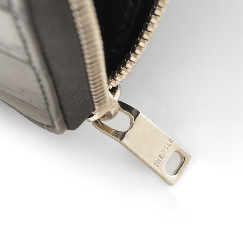 【11/27（木）19:00 販売開始予定】クロコダイル L字ロングジップウォレット ブラック