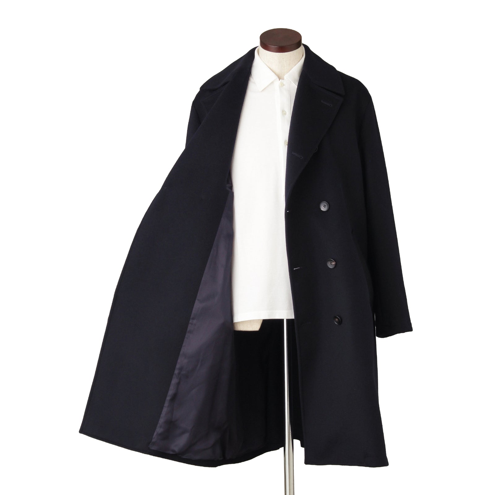 Finjack（フィンジャック）カシミヤダブルチェスターコート ネイビー