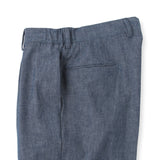【3月3日19時販売開始予定】コットンシャンブレー インディゴ ドローコードトラウザーズ