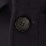 ウールカシミヤ シングルバルカラーコート ネイビー