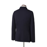 【9/30（火）19:00販売開始予定】ウールニット テーラード ダブルジャケット ネイビー