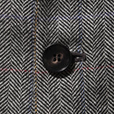 【12/9（火）13:00 販売開始予定】ヴィンテージグアナコカシミヤ ウィンドウペーンチェックジャケット ライトグレー