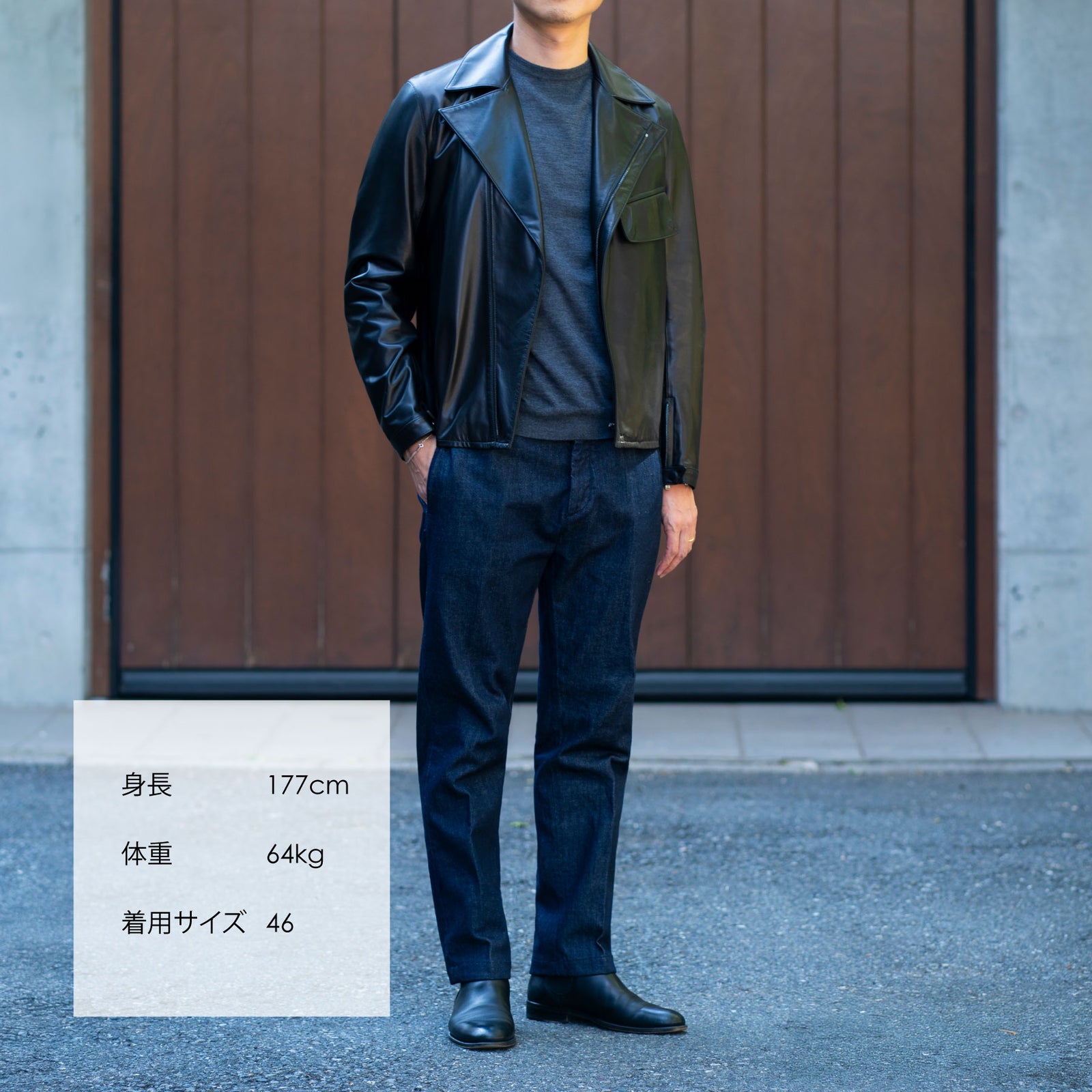 MOLEC　モレック　ダブルライダースジャケット　48 MOLEC (モレック) Double Leather Jacket (ダブル レザージャケット