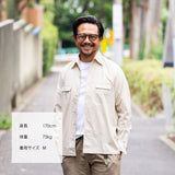 【8/25（火）19:00販売開始予定】シルクコットン タイプライター オープンカラーシャツ ベージュ