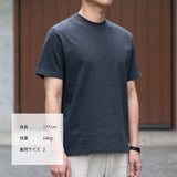 反毛デニム クルーネックTシャツ ブラック
