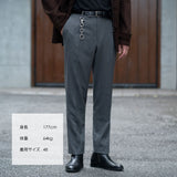 【10/17（土）18:00販売開始予定】＜SANTANIELLO×THE SOLE＞ CORICE ウールストレッチ 1プリーツテーパードパンツ グレー ※MASTER PLAN、MINIMAL WARDROBE、菅原靴店3社別注 THESOLEキーチェーン付き