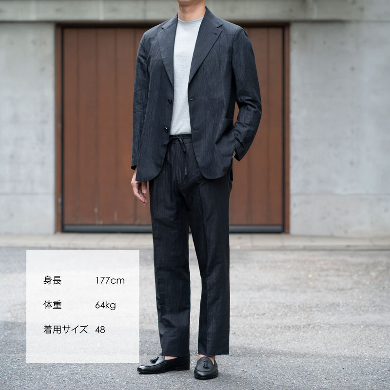 Finjack（フィンジャック）コットンリネン楊柳 ジャケット ブラック