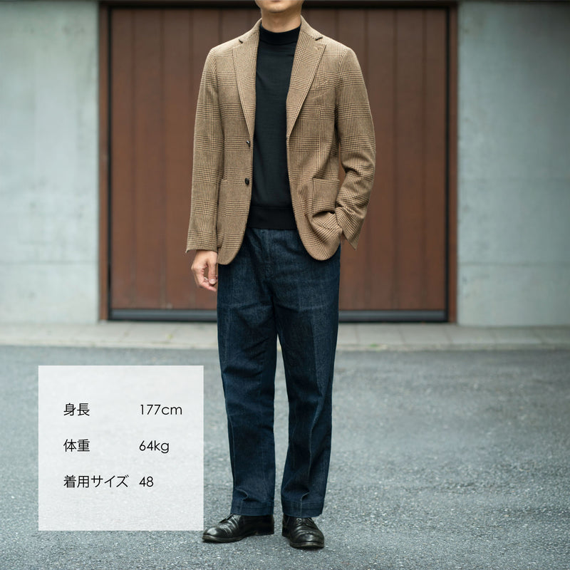 【10月28日（火） 13:00 予約販売開始予定】Loro Piana カシミヤウール グレンチェックジャケット キャメル