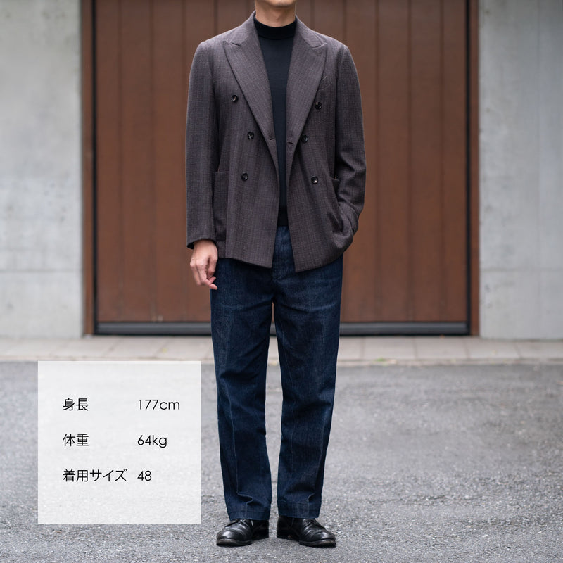 【10/23（木）13:00 販売開始予定】ヴィンテージカシミヤ ブラウングレー ダブルジャケット