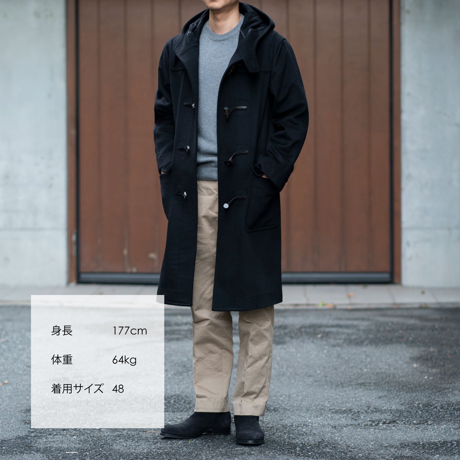 Finjack（フィンジャック）ウールカシミヤ ダッフルコート ブラック