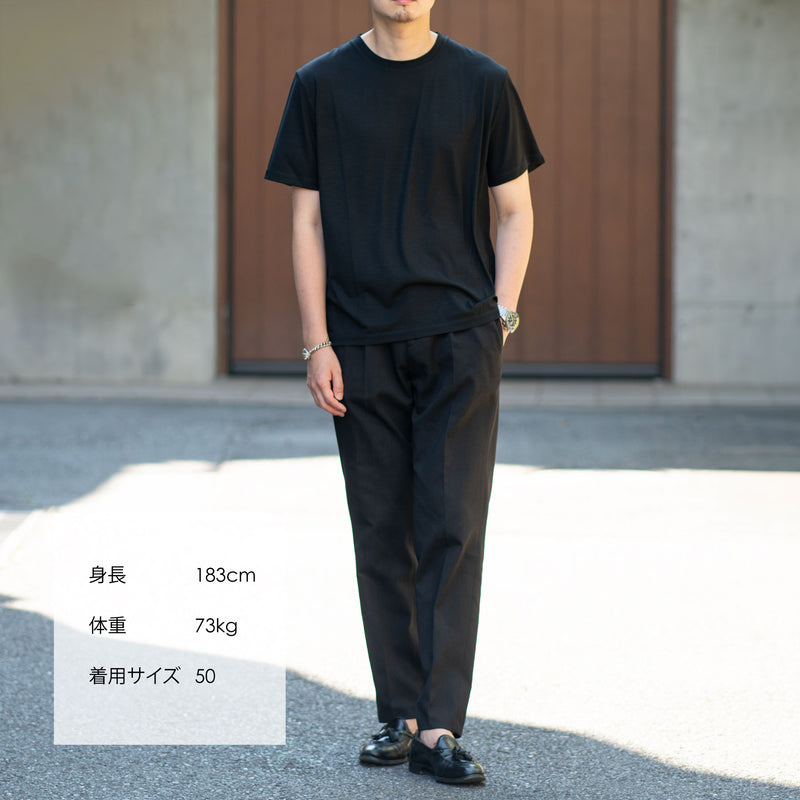 14.5ミクロン ウールクルーネックTシャツ