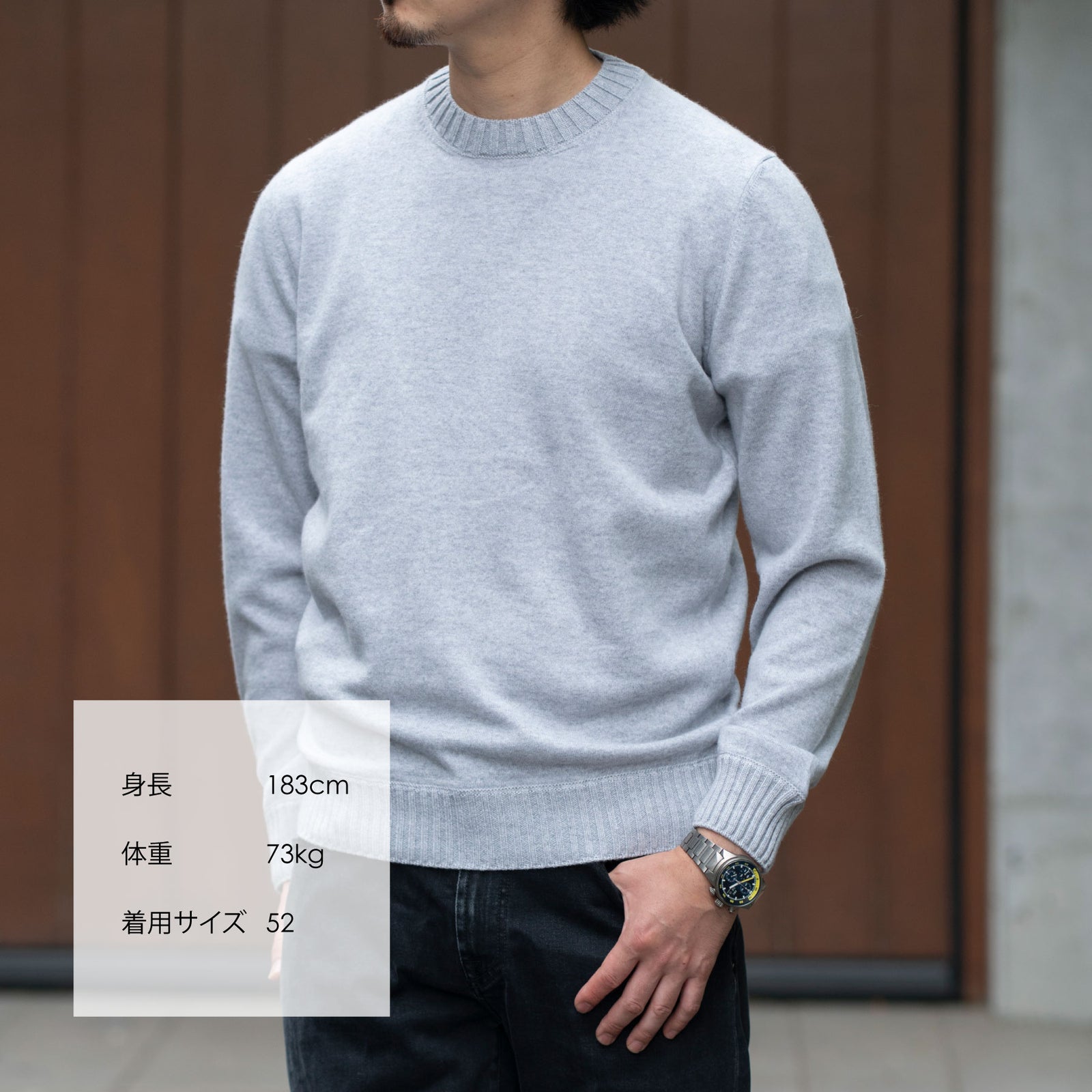 MAGAZZINO RICAMBI カシミア フェルテッド クルーネック ニット Magazzino Ricambi（マガジーノリカンビ） カシミヤフェルテッド