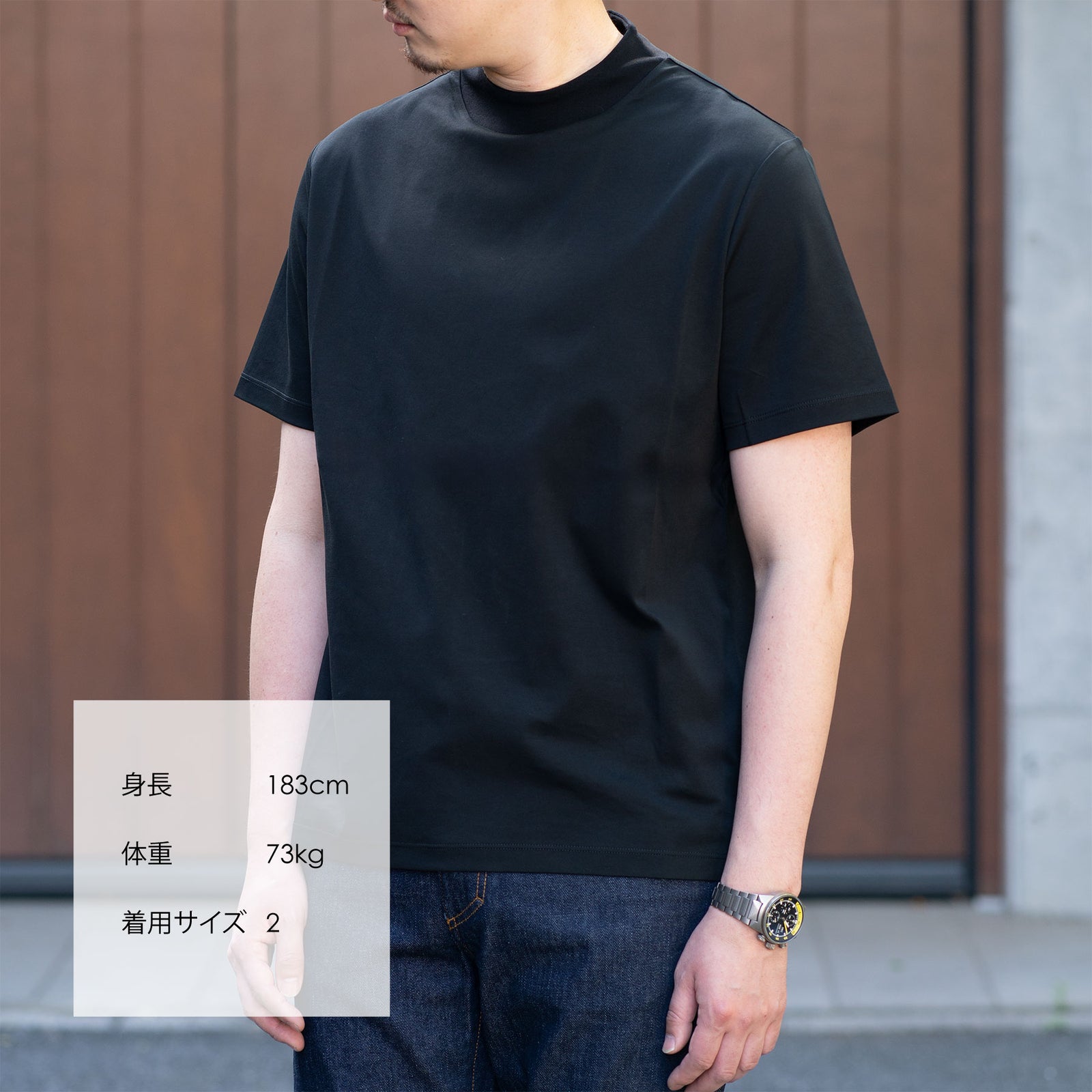 nomiamo（ノミアモ）WDFスーピマコットン モックネックTシャツ