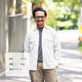 【9/15（火）19:00販売開始予定】コットン カシミヤ シルク フランネル オープンカラーシャツ オフホワイト