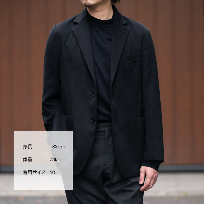 【12/9（火）13:00 販売開始予定】グアナコカシミヤ ブラックジャケット