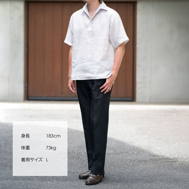 大将 ソリトリネンキャミ付きプルオーバーシャツ quadro シャツ コットンラミー高密度ウェザーレギュラー裾ヒモプル