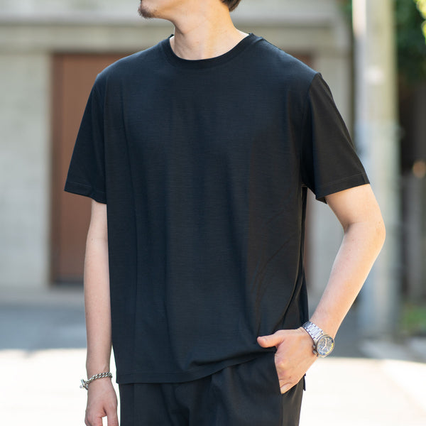 14.5ミクロン ウールクルーネックTシャツ