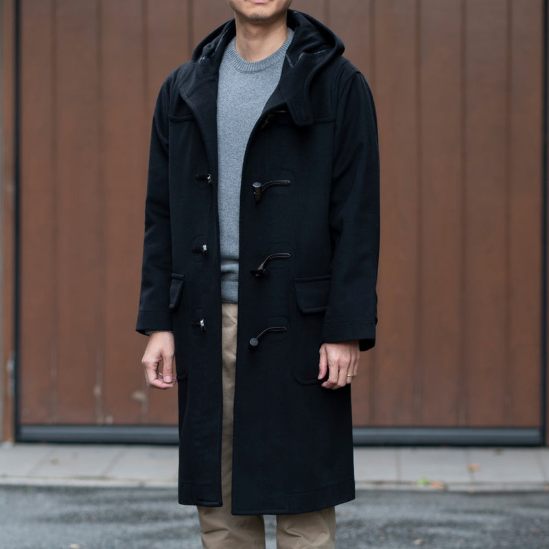 ウールカシミヤ ダッフルコート ブラック