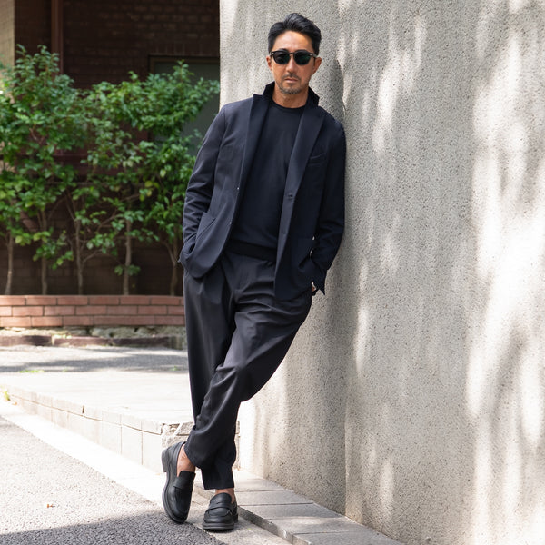 【10月22日（水） 19:00 予約販売開始予定】「干場義雅氏別注」 ドビージャージ ジャケット ネイビー