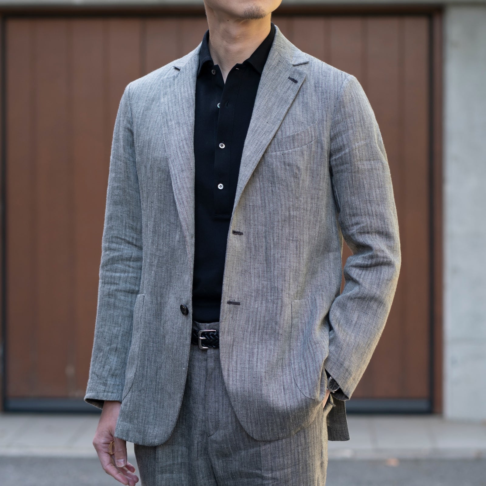 Finjack（フィンジャック）ドンゴロスリネン ヘリンボーン ジャケット