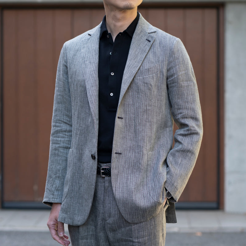 Finjack（フィンジャック）ドンゴロスリネン ヘリンボーン ジャケット