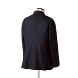 ウールジャージ ダブルブレストジャケット ネイビー
