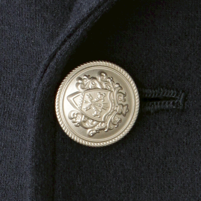 ウールジャージ ダブルブレストジャケット ネイビー