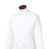 140番手双糸ブロードレギュラーカラーシャツ ホワイト