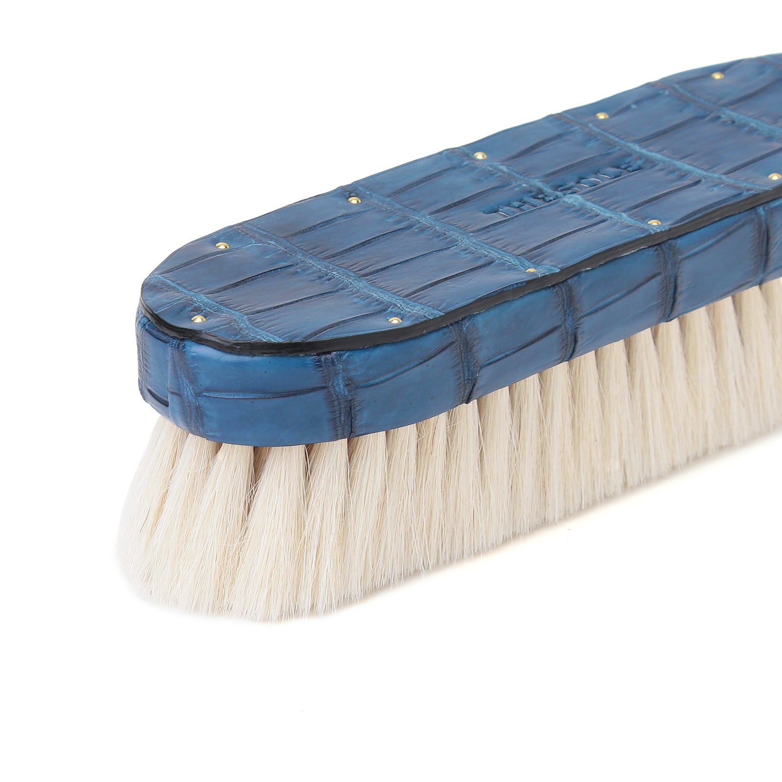 洋服ブラシ　山羊毛 THE SOLE（ザソール）山羊毛 鰐革洋服ブラシ インディゴ【MASTERPLAN