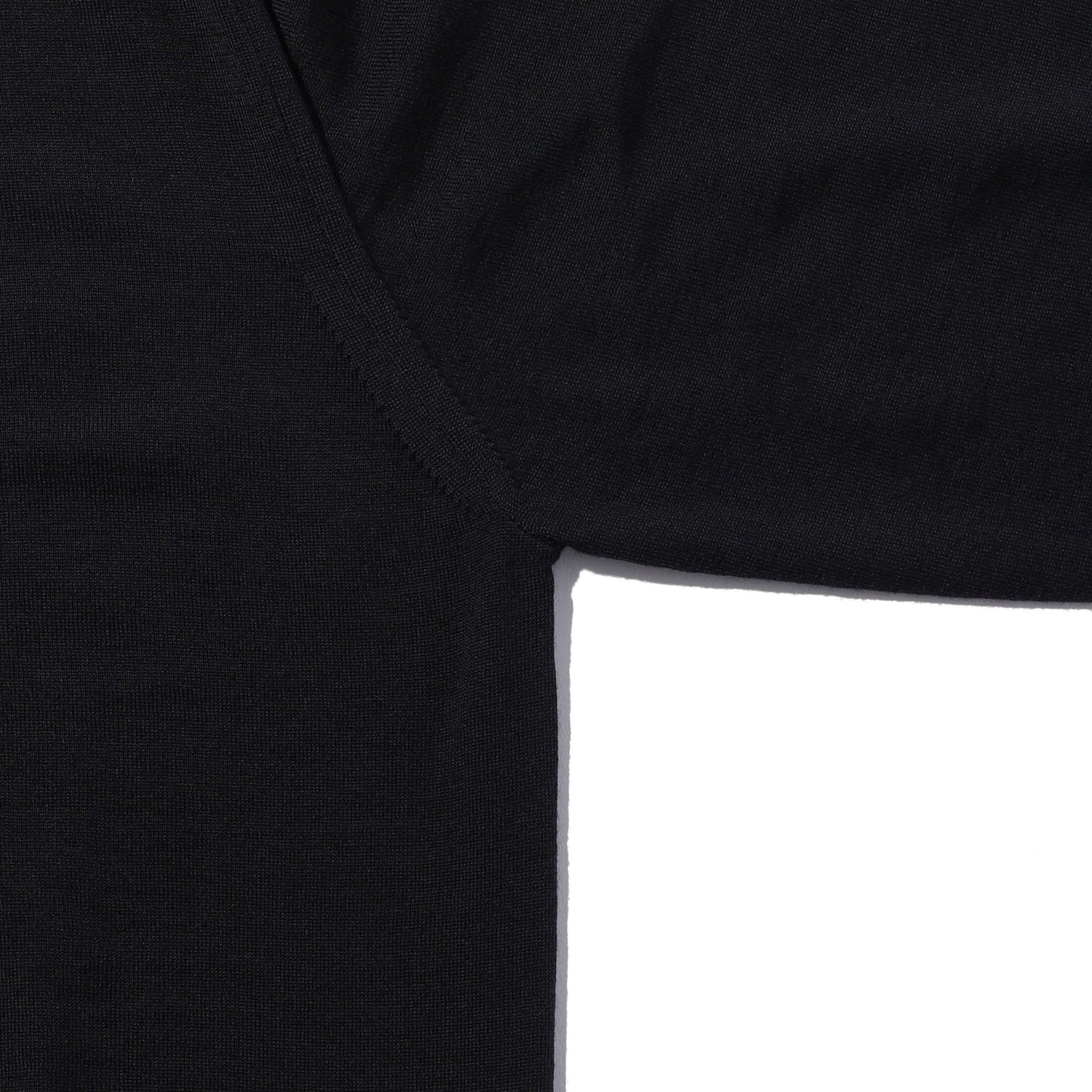 nomiamo（ノミアモ）33ゲージウールクルーネックニット ネイビー